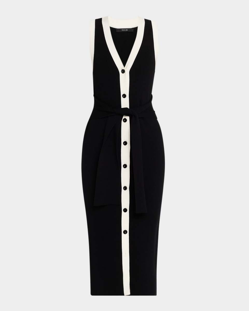 Victoria Sleeveless Tie-Front Dress